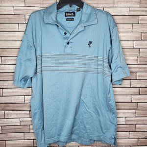Ashworth Men's Large Polo Shirt Blue Short Sleeve Top‎